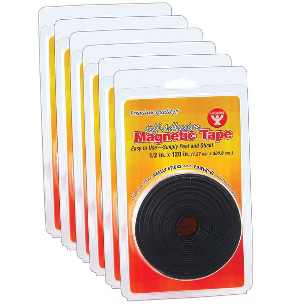 Self-Adhesive Magnetic Tape Roll, 0.5